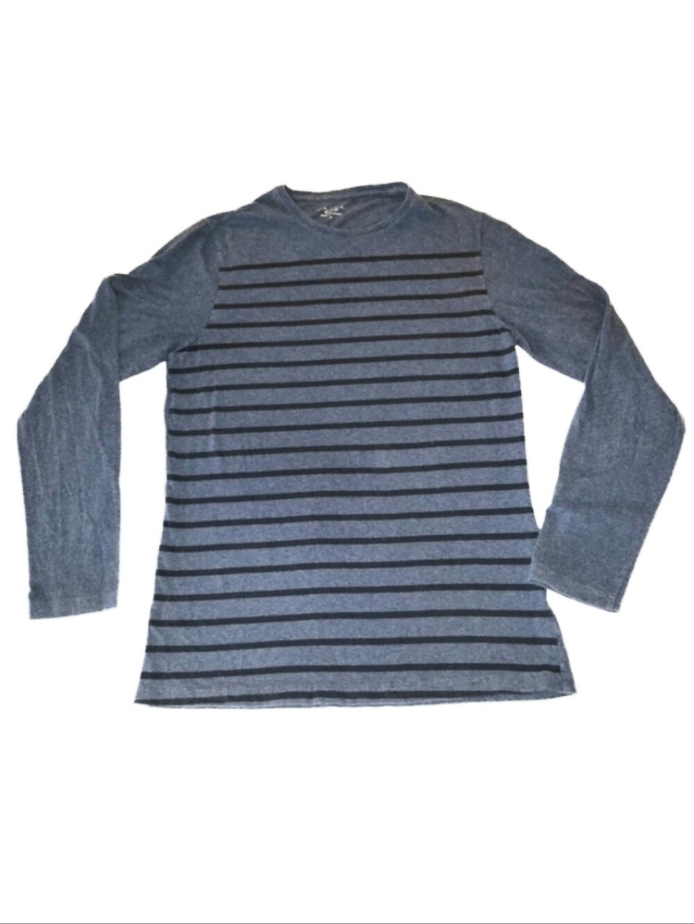 Structure Slimfit Long Sleeve Light Blue/Dark Blue Striped Cotton Shirt Size Med